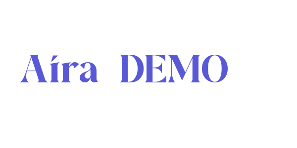 Aira DEMO font free