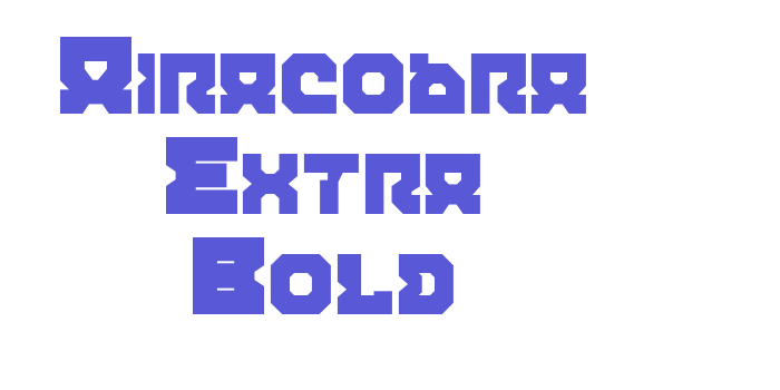 Airacobra Extra Bold Font