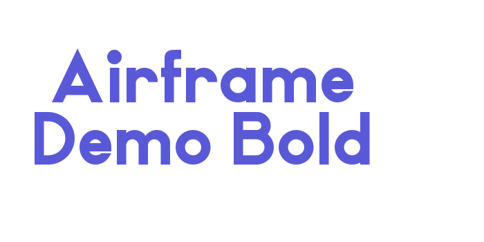 Airframe Demo Bold Font