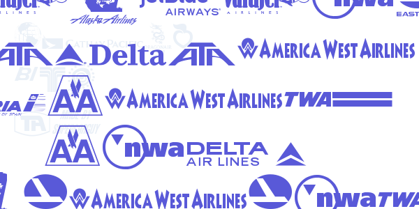 Airline Logos Past and Present font free