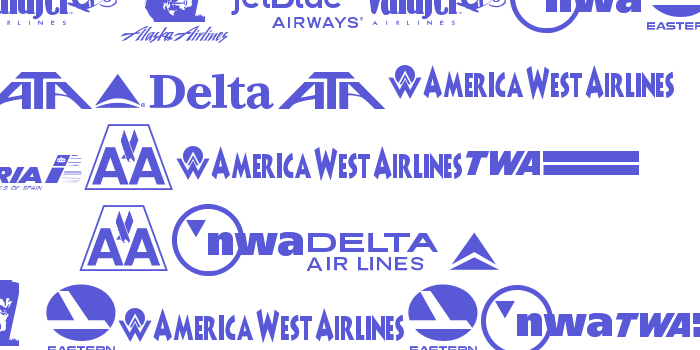 Airline Logos Past and Present Font Download