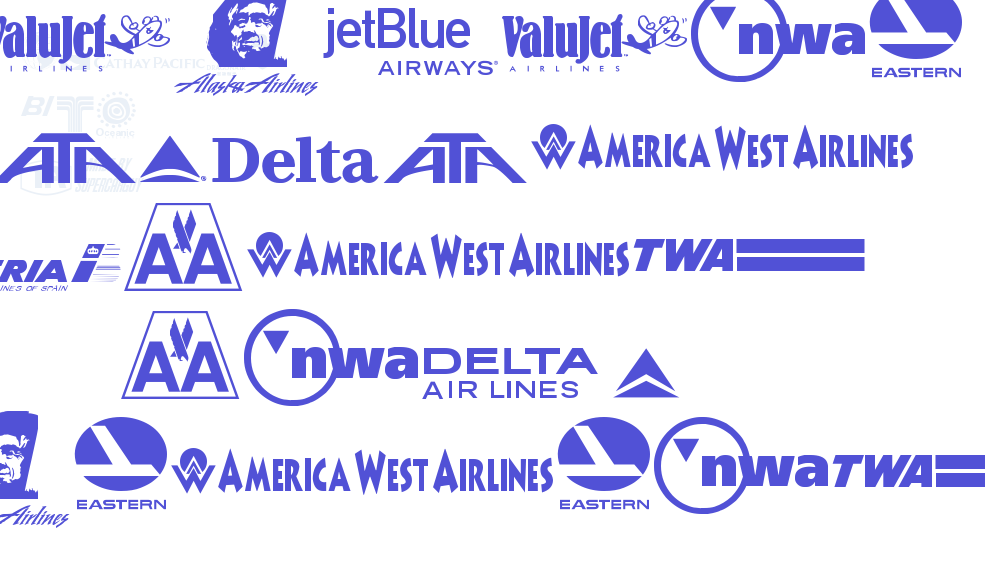 Airline Logos Past and Present-font-download