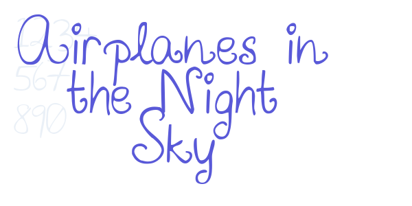 Airplanes in the Night Sky font