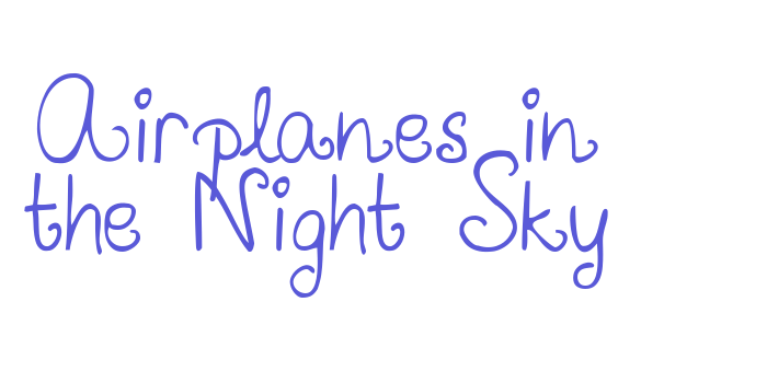 Airplanes in the Night Sky Font Download