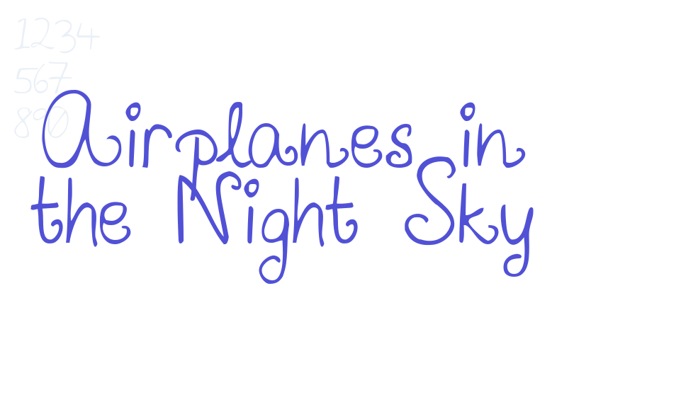 Airplanes in the Night Sky-font-download