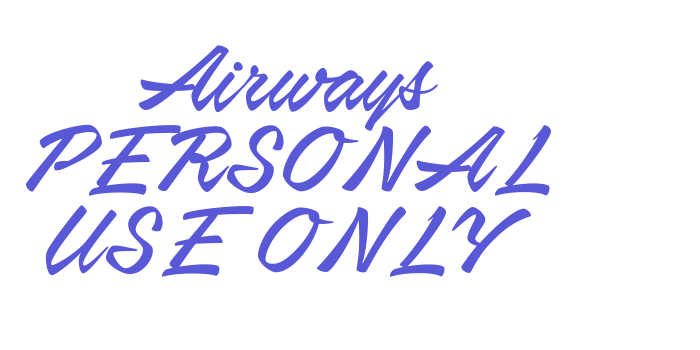 Airways PERSONAL USE ONLY Font Download