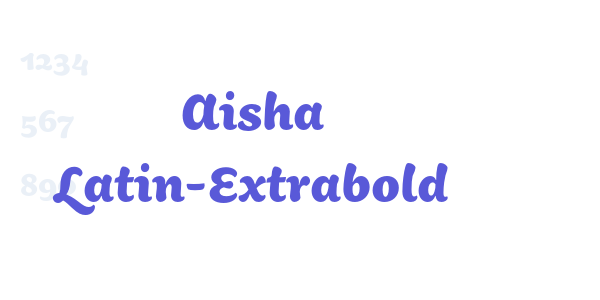 Aisha Latin-Extrabold font free