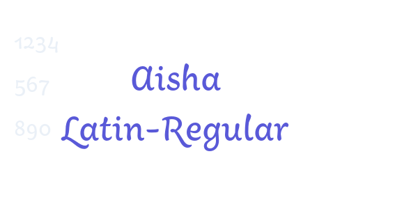 Aisha Latin-Regular font free