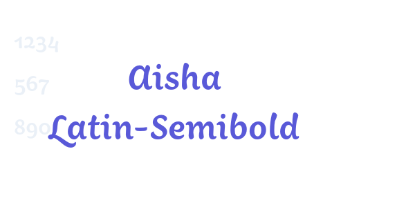 Aisha Latin-Semibold font free