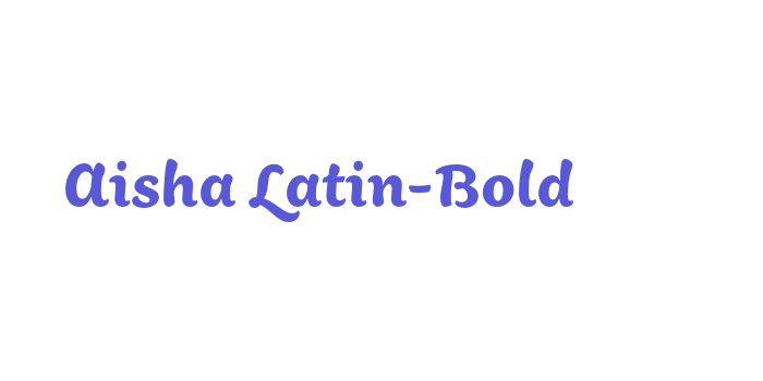 Aisha Latin-Bold Font Download