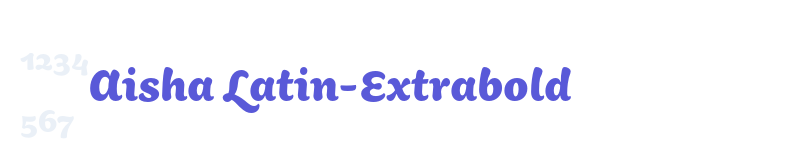 Aisha Latin-Extrabold-related font