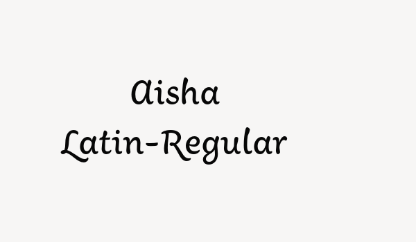 Aisha Latin-Regular Font