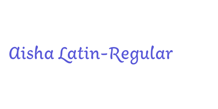 Aisha Latin-Regular Font Download