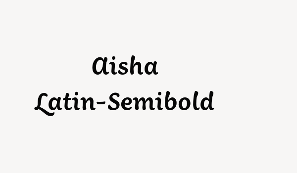 Aisha Latin-Semibold Font