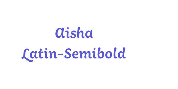 Aisha Latin-Semibold Font Download