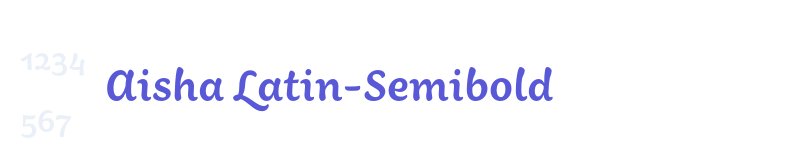 Aisha Latin-Semibold-related font