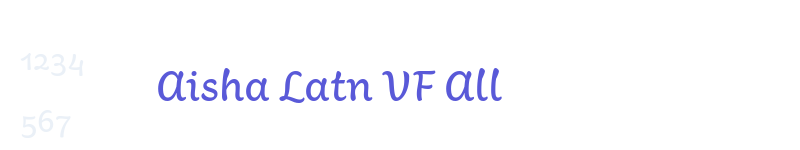 Aisha Latn VF All-related font