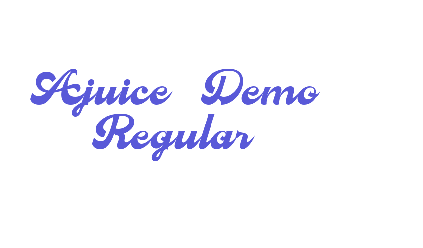 Ajuice_Demo Regular Font