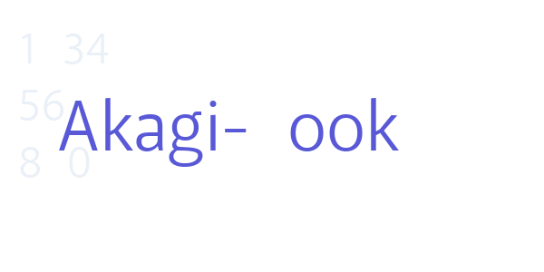 Akagi-Book font free