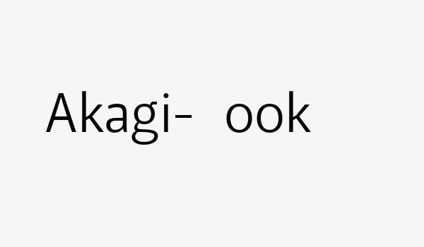 Akagi-Book Font