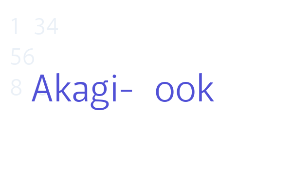 Akagi-Book Font Download