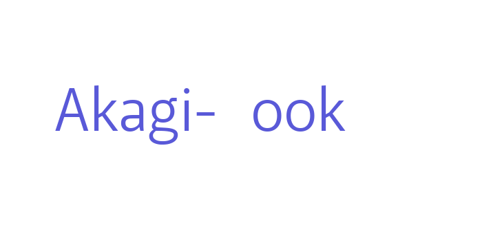 Akagi-Book Font Download