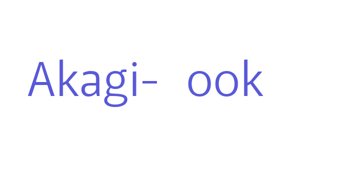 Akagi-Book Font