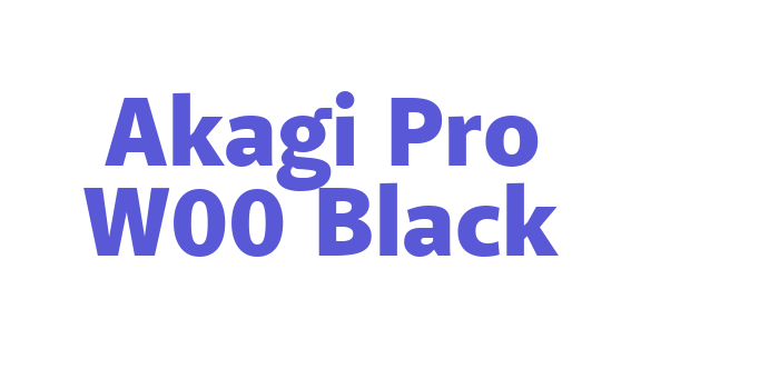 Akagi Pro W00 Black Font Download