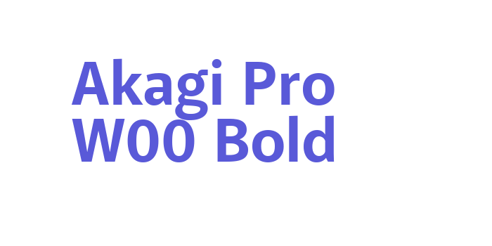 Akagi Pro W00 Bold Font Download