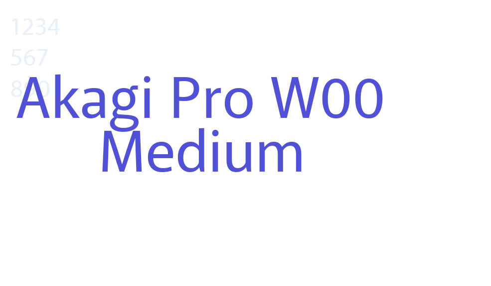 Akagi Pro W00 Medium-font-download