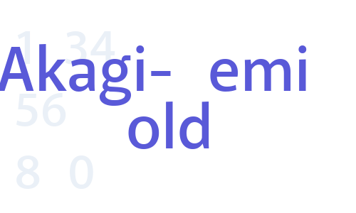 Akagi-Semi Bold Font Download