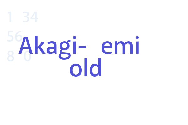 Akagi-Semi Bold Font Download