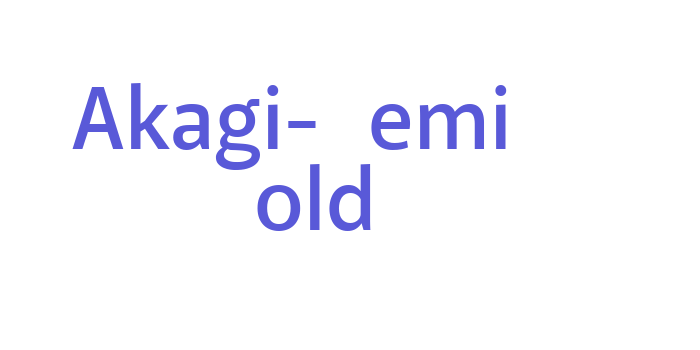 Akagi-Semi Bold Font Download