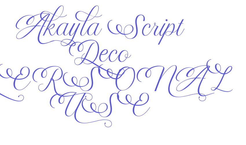 Akayla Script Deco PERSONAL USE Font