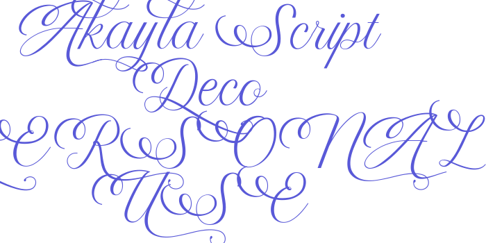 Akayla Script Deco PERSONAL USE Font Download