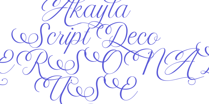 Akayla Script Deco PERSONAL USE Font