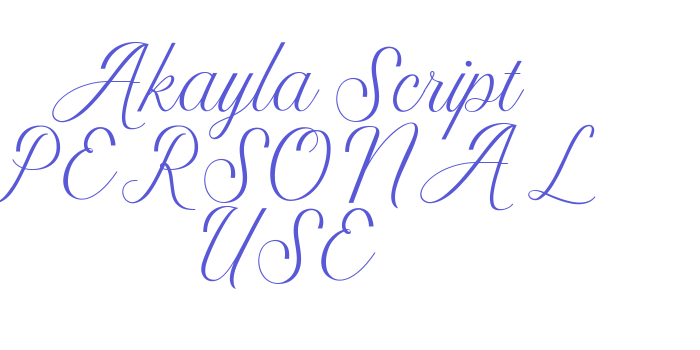 Akayla Script PERSONAL USE Font Download