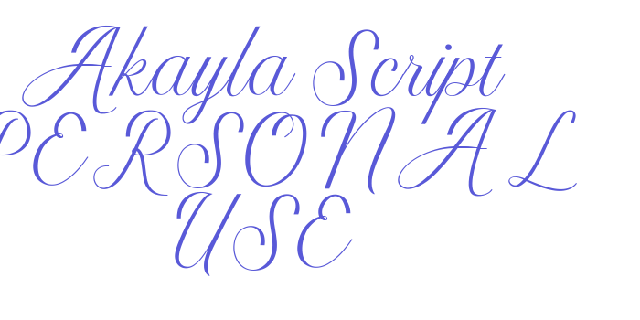 Akayla Script PERSONAL USE Font