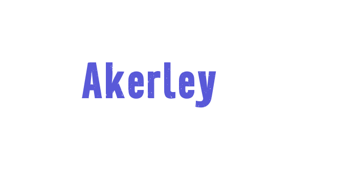 Akerley Font