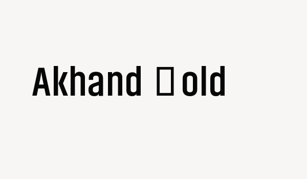 Akhand Bold Font