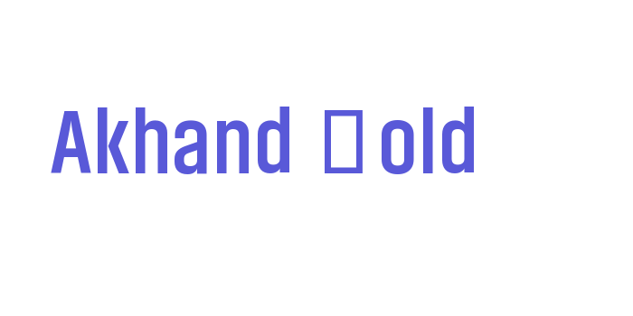 Akhand Bold Font