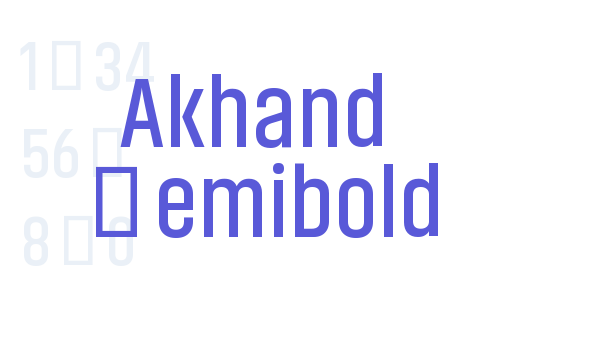 Akhand Semibold Font