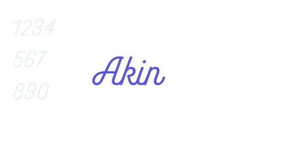 Akin font free