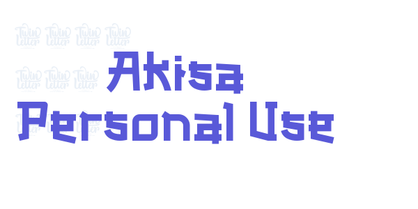 Akisa Personal Use font free