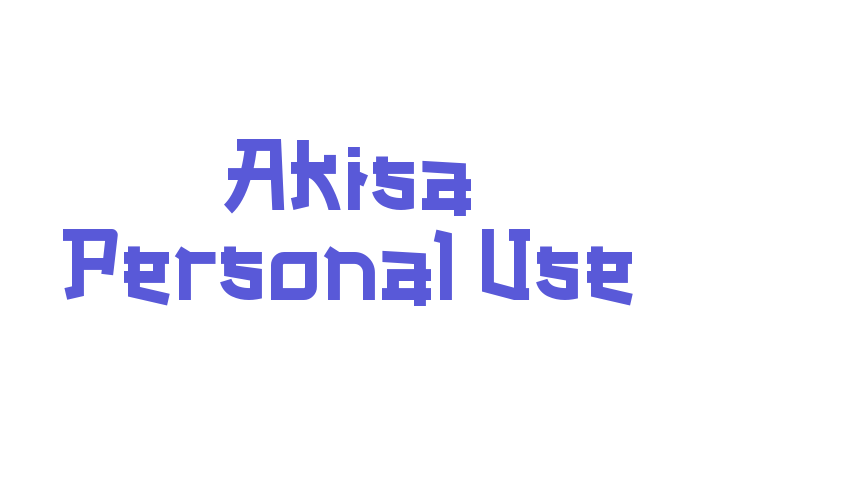 Akisa Personal Use Font Download