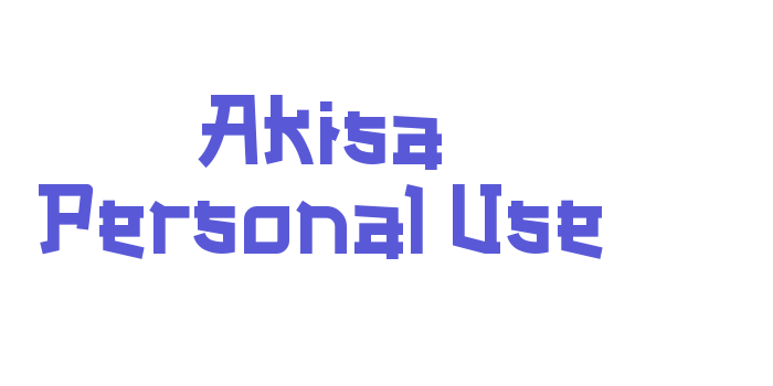 Akisa Personal Use Font Download