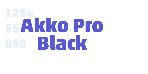 Akko Pro Black font free