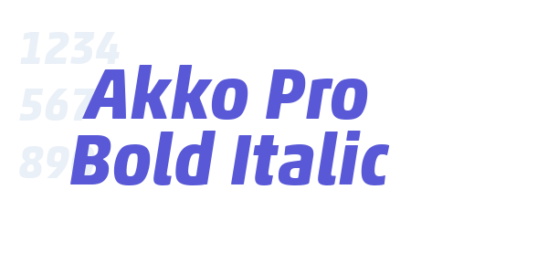 Akko Pro Bold Italic font free