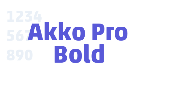 Akko Pro Bold font free