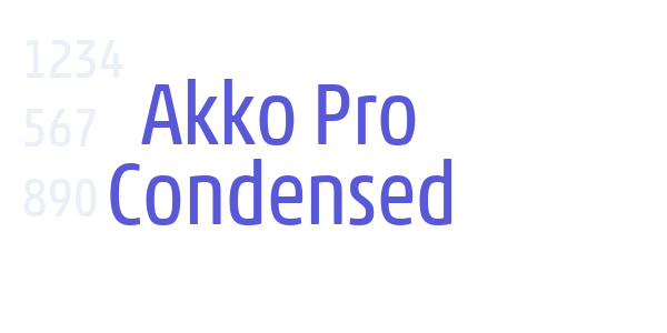 Akko Pro Condensed font free